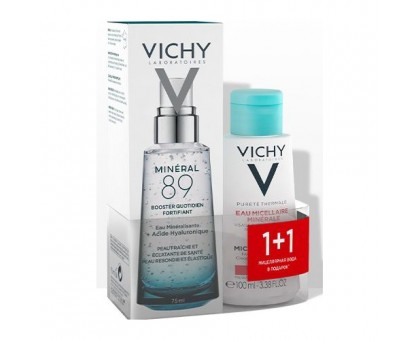 Виши набор Минерал 89 ежедневный гель-сыворотка для кожи, 75 мл + мицеллярная вода для чувствительной кожи, 100 мл в подарок (Vichy, Purete Thermal)