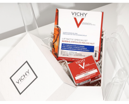 Виши Лифтактив набор для сокращения морщин, ампулы Glyco-C в подарок (Vichy, Liftactive)