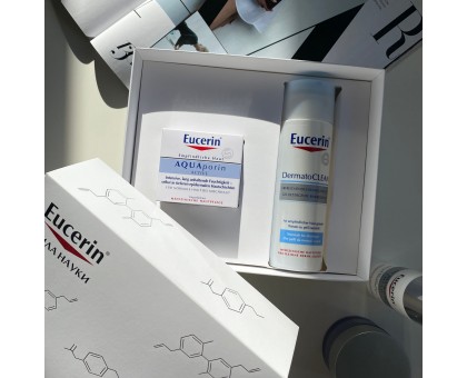 Эуцерин набор для ухода за кожей лица: очищающий гель Дерматоклин + увлажняющий крем Аквапорин (Eucerin)