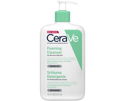 Цераве очищающий гель для нормальной и жирной кожи лица и тела 473 мл (CeraVe)