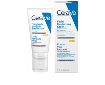 Цераве увлажняющий лосьон для нормальной и сухой кожи лица spf 25, 52 мл (CeraVe)