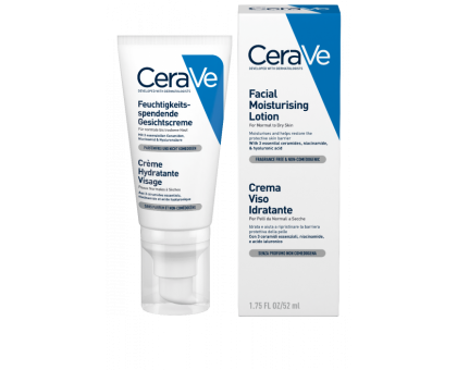 Цераве увлажняющий лосьон для нормальной и сухой кожи лица, 52 мл (CeraVe)