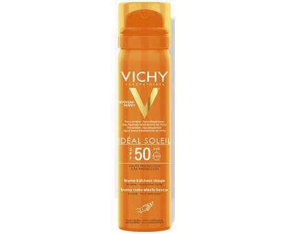 Виши солнцезащитный освежающий спрей-вуаль для лица SPF 50+, 75 мл (Vichy, Capital Ideal Soleil)