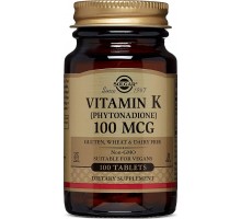 Солгар витамин К 100 мкг 100 таблеток (Solgar)