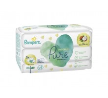 Памперс Pure Protection Coconut детские салфетки, 3*42шт (Pampers)