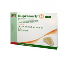 Супрасорб Н - гидроколлоидная повязка с бордюром, 14x14 см (Suprasorb H)