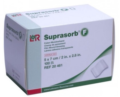 Супрасорб F - стерильная прозрачная пленка для перевязки ран, 5x7 см (Suprasorb F)