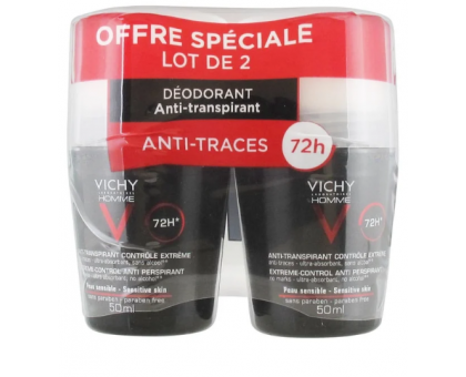 Виши мужской дезодорант против избыточного потоотделения 72ч, 2 шт по 50 мл (Vichy, Vichy Homme)