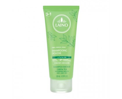 Лено шампунь органический Зеленый Чай 3 в 1 для лица, волос и тела, 200 мл (Laino)