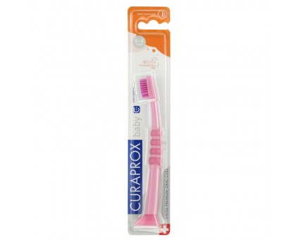 Курапрокс детская зубная щетка от 0 до 4 лет розовый цвет ручки (Curaprox, Curakid)