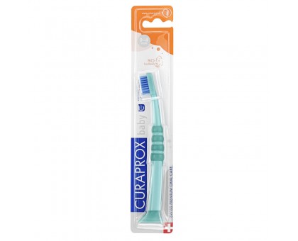 Курапрокс детская зубная щетка от 0 до 4 лет мятный цвет ручки (Curaprox, Curakid)