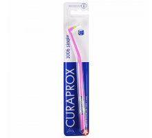 Курапрокс зубная щетка монопучковая 1006 Single & Sulcular розовый цвет ручки (Curaprox)