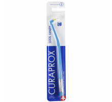 Курапрокс зубная щетка монопучковая 1006 Single & Sulcular темно-голубой цвет ручки (Curaprox)