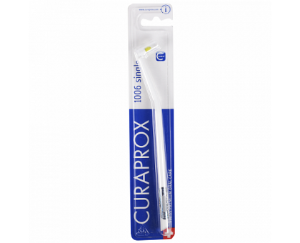 Курапрокс зубная щетка монопучковая 1006 Single & Sulcular белый цвет ручки (Curaprox)