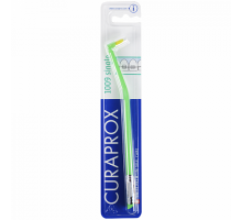 Курапрокс зубная щетка монопучковая 1009 Single & Sulcular салатовый цвет ручки (Curaprox)