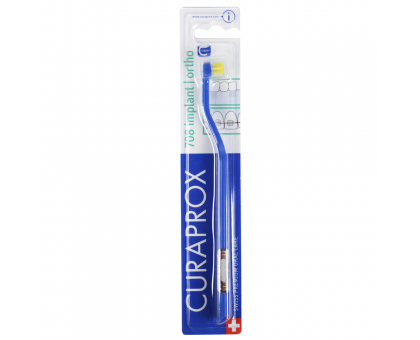 Курапрокс зубная щетка для имплантов и ортоконструкций 708 Implant Ortho синий цвет ручки (Curaprox)
