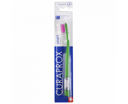 Курапрокс детская зубная щетка Smart 7600 с 5 лет зеленый цвет ручки (Curaprox)