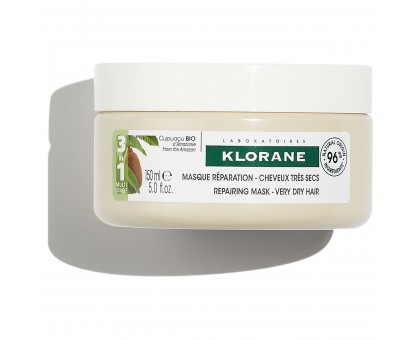 Клоран восстанавливающая маска для волос "3 в 1" с органическим маслом Купуасу, 150 мл (Klorane, Cupuacu)