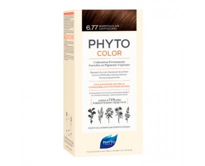 Фито Фитоколор краска для волос 6.77 оттенок Светлый каштан - капучино (Phyto)