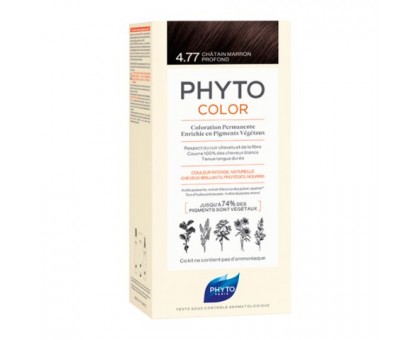 Фито Фитоколор краска для волос 4.77 оттенок Насыщенный глубокий каштан (Phyto)