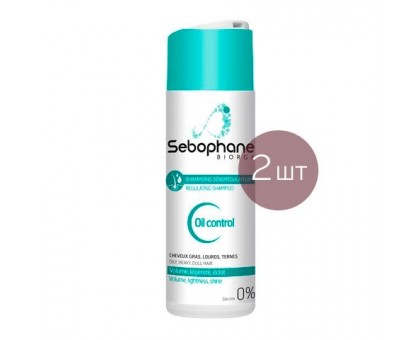 Биорга Себофан шампунь для жирных волос, 2 шт по 200 мл со скидкой 50% на второй (Biorga, Sebophane)