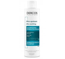 Виши Деркос успокаивающий шампунь-уход без сульфатов для нормальных и жирных волос, 200 мл (Vichy, Dercos)