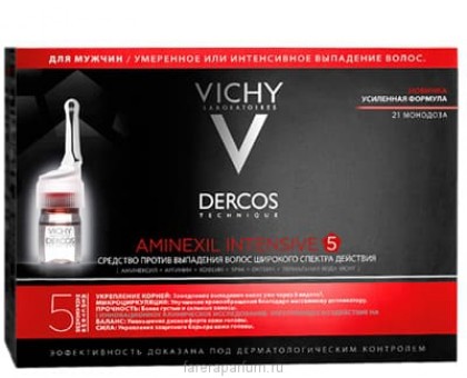 Виши Деркос средство против выпадения волос для мужчин Аминексил Intensive 5 (Vichy, Dercos)