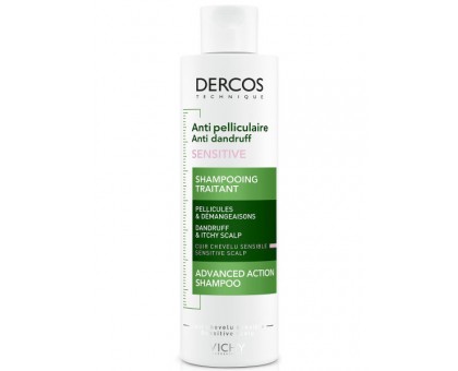 Виши Деркос интенсивный шампунь-уход против перхоти для чувствительной кожи головы, 200 мл (Vichy, Dercos)