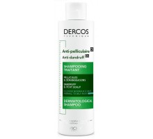 Виши Деркос интенсивный шампунь-уход против перхоти для нормальных и жирных волос, 200 мл (Vichy, Dercos)