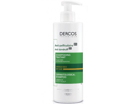 Виши Деркос интенсивный шампунь-уход против перхоти для сухих волос, 390 мл (Vichy, Dercos)
