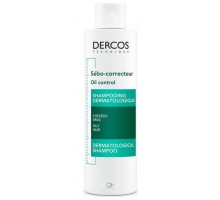 Виши Деркос регулирующий шампунь-уход для жирной кожи головы, 200 мл (Vichy, Dercos)