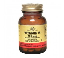 Солгар витамин К 100 мкг, 100 таблеток (Solgar, Vitamin K)