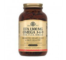 Солгар комплекс жирных кислот 1300 мг омега 3-6-9, 60 капсул (Solgar, EFA 1300 mg Omega 3-6-9)