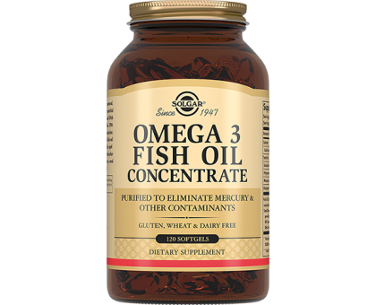 Солгар концентрат рыбьего жира Омега-3, 120 капсул (Solgar, Omega-3 Fish Oil Concentrate)