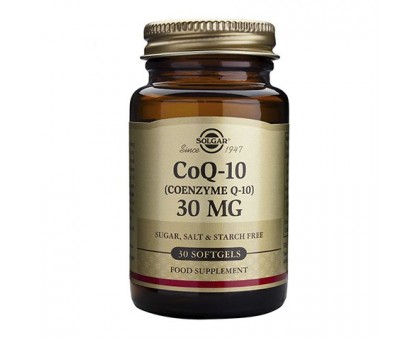 Солгар коэнзим Q-10 30 мг, 30 капсул (Solgar, Megasorb CoQ-10)